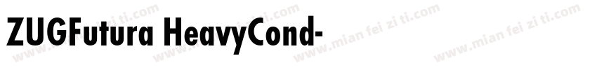 ZUGFutura HeavyCond字体转换